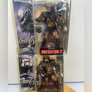 Movie Maniacs 6 Predator 2 - Predator 2 (McFarlane Toys,) NRFB NIB Lot of 2